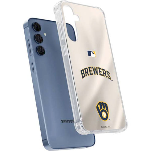 MLB Milwaukee Brewers Home Jersey Galaxy A55 5G Clear Case