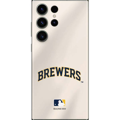 MLB Milwaukee Brewers Home Jersey Galaxy Skins