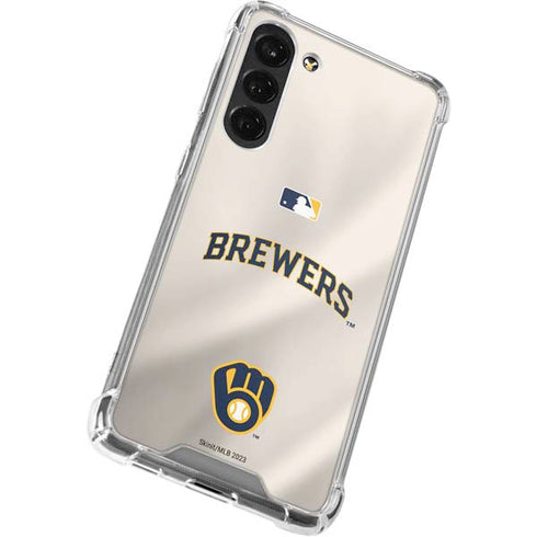 MLB Milwaukee Brewers Home Jersey Galaxy S24 FE Clear Case