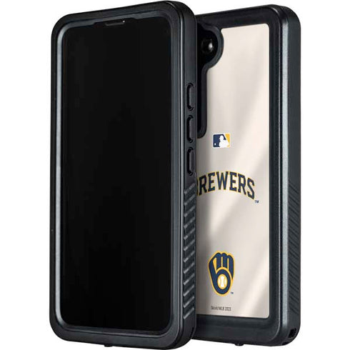MLB Milwaukee Brewers Home Jersey Galaxy S24 Plus Waterproof Case