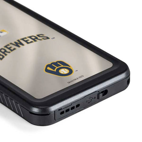 MLB Milwaukee Brewers Home Jersey Galaxy S24 Waterproof Case