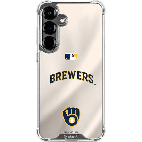 MLB Milwaukee Brewers Home Jersey Galaxy S26 Plus Clear Case