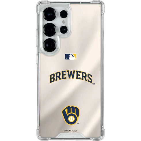 MLB Milwaukee Brewers Home Jersey Galaxy S26 Ultra Clear Case