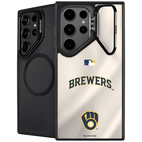 MLB Milwaukee Brewers Home Jersey Galaxy S26 Ultra Kickstand Case