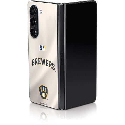 MLB Milwaukee Brewers Home Jersey Galaxy Z Fold5 5G Skin