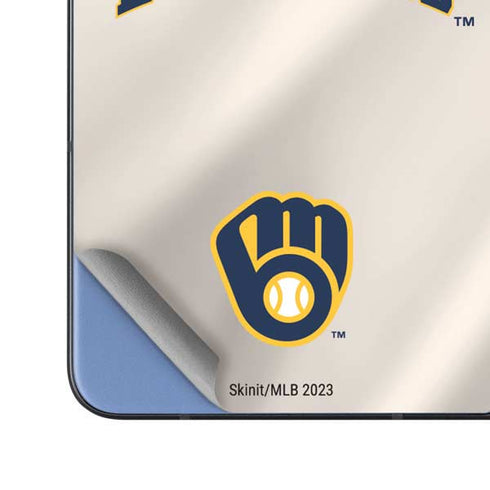 MLB Milwaukee Brewers Home Jersey Galaxy Z Fold5 5G Skin