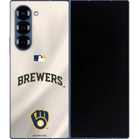 MLB Milwaukee Brewers Home Jersey Galaxy Z Fold6 Skin