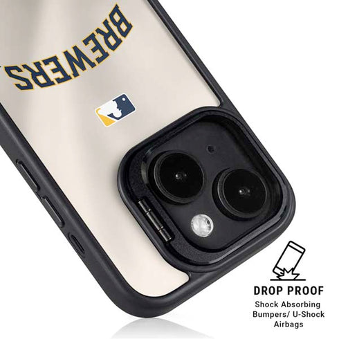 MLB Milwaukee Brewers Home Jersey iPhone 14 Plus Kickstand Case