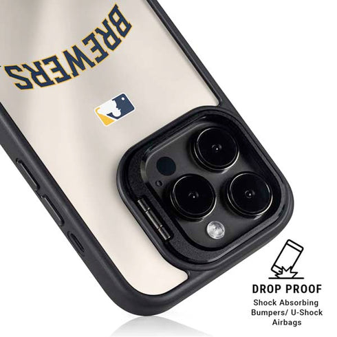 MLB Milwaukee Brewers Home Jersey iPhone 14 Pro Max Kickstand Case