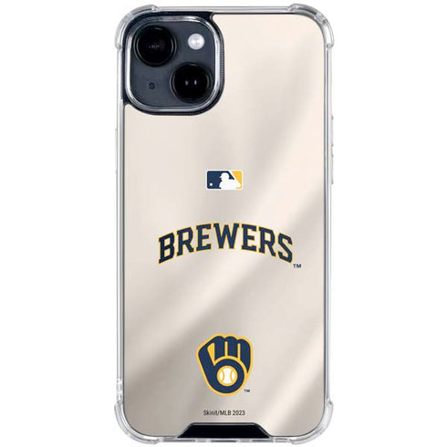 MLB Milwaukee Brewers Home Jersey iPhone 15 Clear Case
