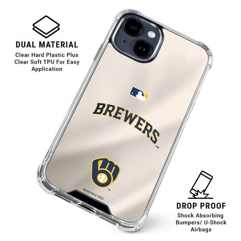 MLB Milwaukee Brewers Home Jersey iPhone 15 Clear Case