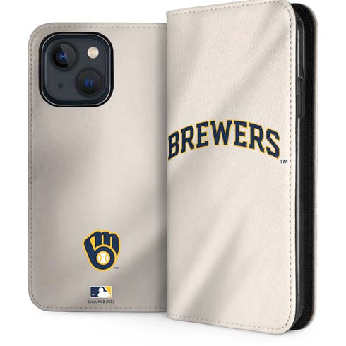 MLB Milwaukee Brewers Home Jersey iPhone 15 Folio Case