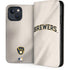 MLB Milwaukee Brewers Home Jersey iPhone 15 Plus Folio Case