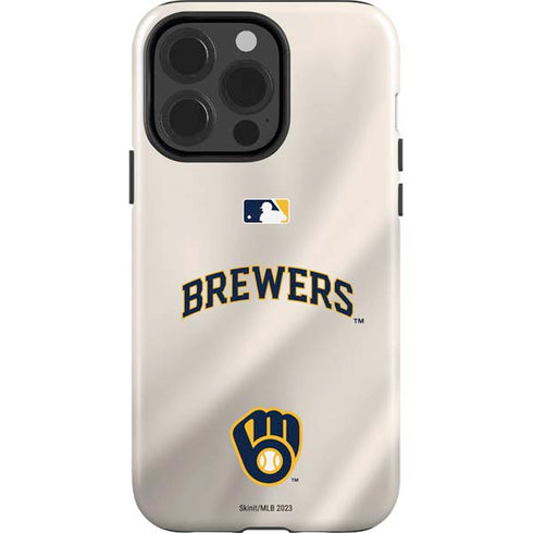 MLB Milwaukee Brewers Home Jersey iPhone 15 Pro Impact Case