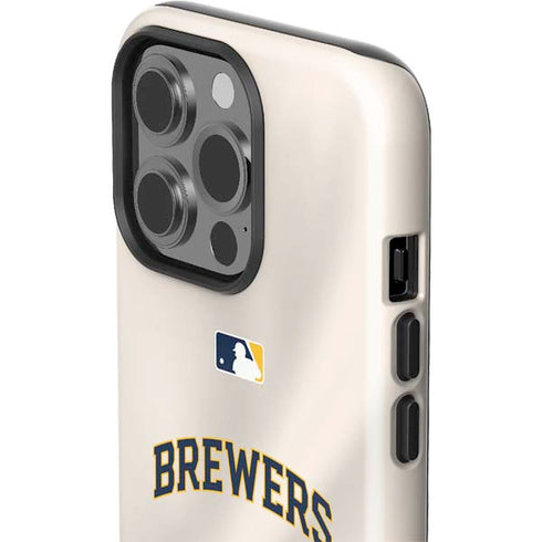 MLB Milwaukee Brewers Home Jersey iPhone 15 Pro Impact Case
