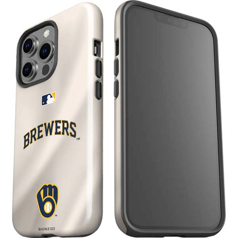 MLB Milwaukee Brewers Home Jersey iPhone 15 Pro Impact Case