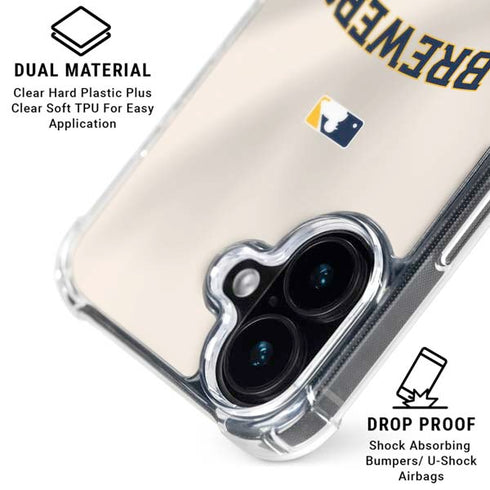 MLB Milwaukee Brewers Home Jersey iPhone 16 MagSafe Case