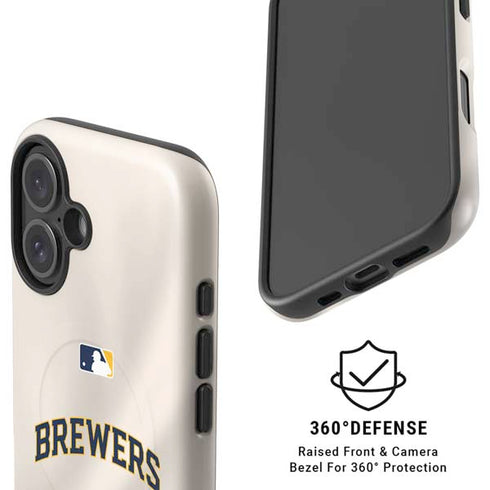 MLB Milwaukee Brewers Home Jersey iPhone 16 Magsafe Impact Case