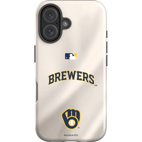 MLB Milwaukee Brewers Home Jersey iPhone 16 Plus Impact Case