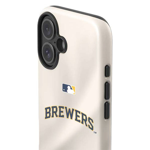 MLB Milwaukee Brewers Home Jersey iPhone 16 Plus Impact Case