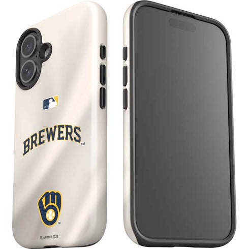 MLB Milwaukee Brewers Home Jersey iPhone 16 Plus Impact Case