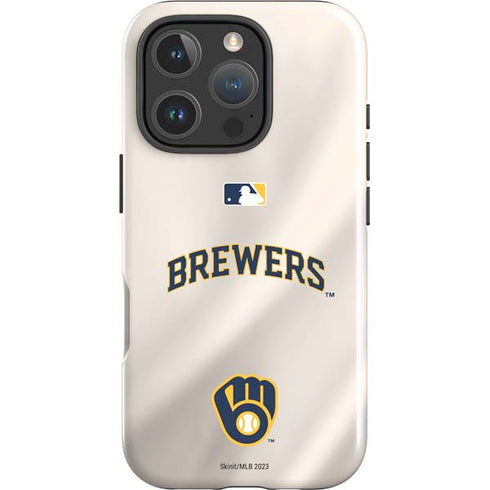 MLB Milwaukee Brewers Home Jersey iPhone 16 Pro Impact Case