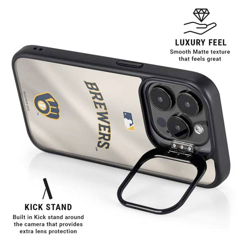 MLB Milwaukee Brewers Home Jersey iPhone 16 Pro Kickstand Case