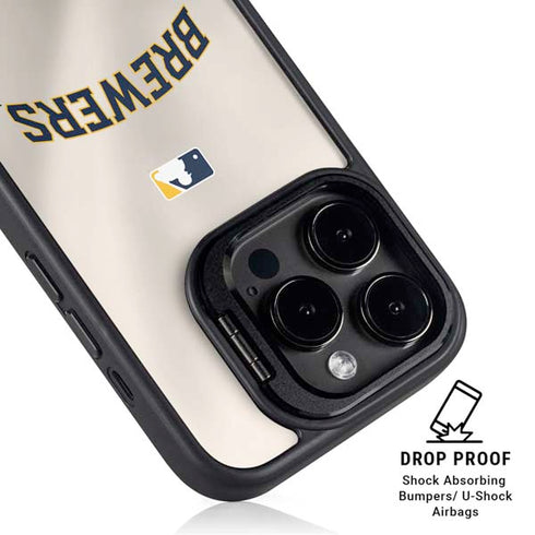 MLB Milwaukee Brewers Home Jersey iPhone 16 Pro Kickstand Case