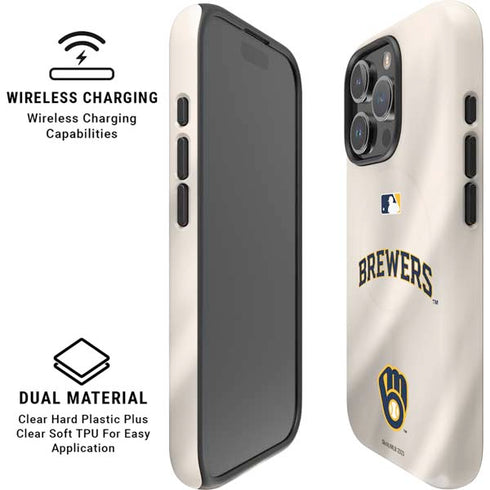 MLB Milwaukee Brewers Home Jersey iPhone 16 Pro Magsafe Impact Case