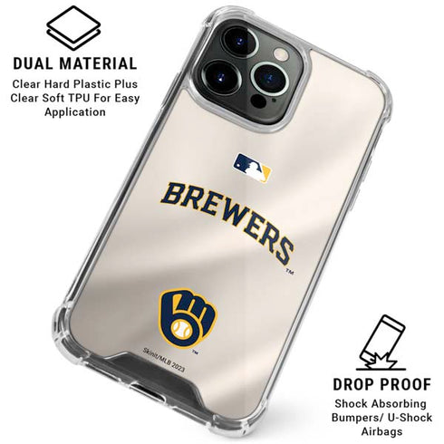 MLB Milwaukee Brewers Home Jersey iPhone 16 Pro Max Clear Case