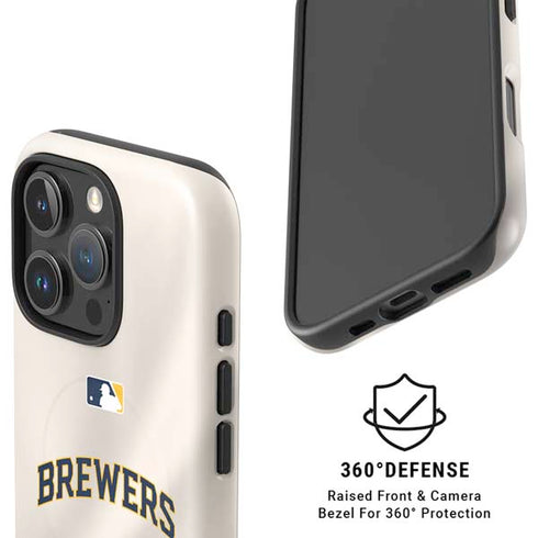 MLB Milwaukee Brewers Home Jersey iPhone 16 Pro Max Magsafe Impact Case