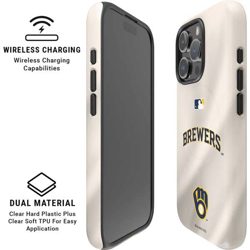MLB Milwaukee Brewers Home Jersey iPhone 16 Pro Max Magsafe Impact Case