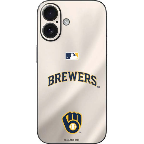 MLB Milwaukee Brewers Home Jersey iPhone 16 Skin