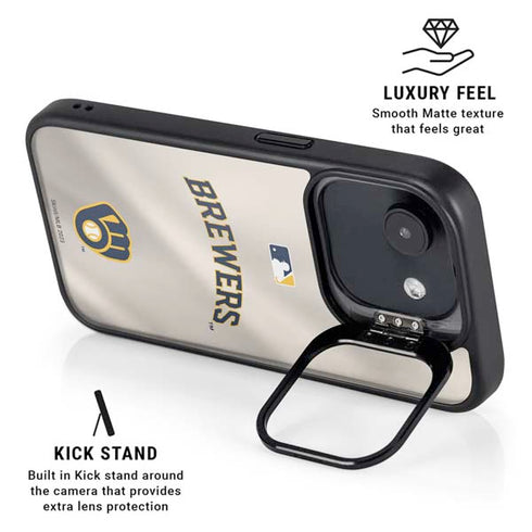 MLB Milwaukee Brewers Home Jersey iPhone 16e Kickstand Case