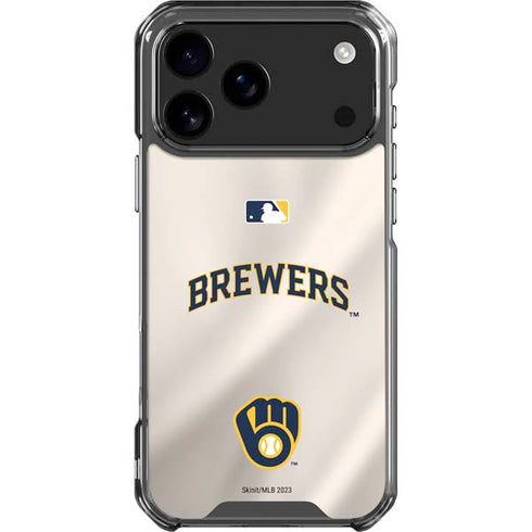 MLB Milwaukee Brewers Home Jersey iPhone 18 Pro Max Clear Case