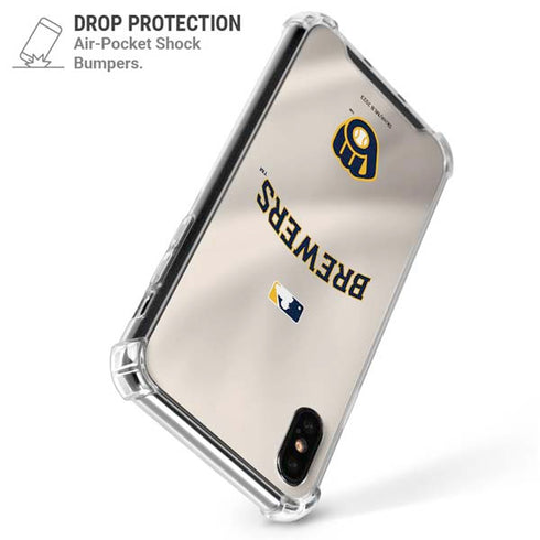 MLB Milwaukee Brewers Home Jersey iPhone X/XS Clear Case