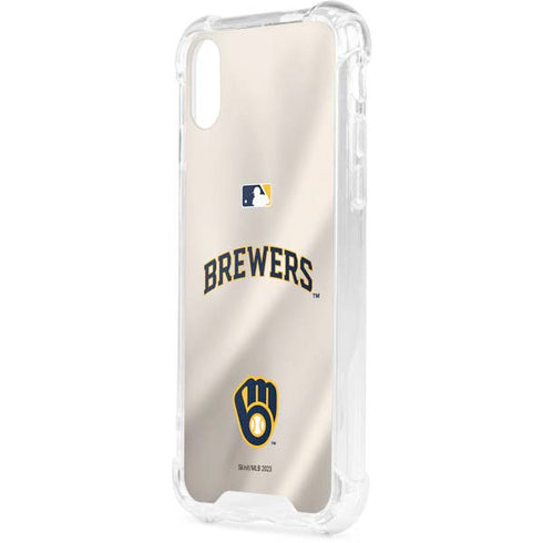 MLB Milwaukee Brewers Home Jersey iPhone XS Clear Case
