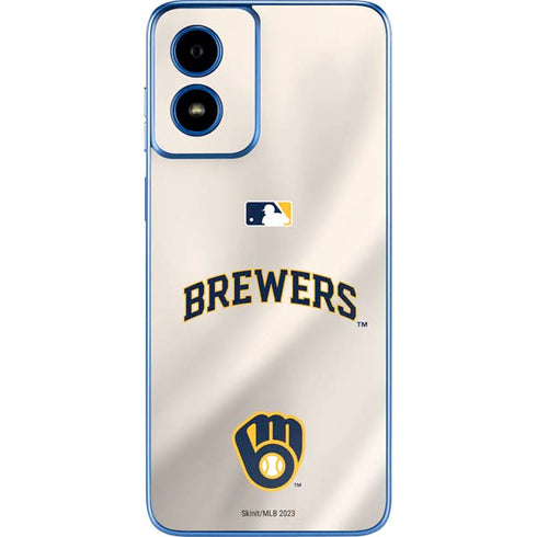MLB Milwaukee Brewers Home Jersey Moto G Play 4G (2024) Skin