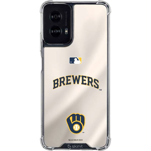MLB Milwaukee Brewers Home Jersey Moto G Power 5G (2024) Clear Case