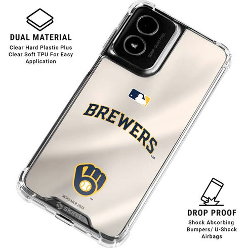 MLB Milwaukee Brewers Home Jersey Moto G Power 5G (2024) Clear Case