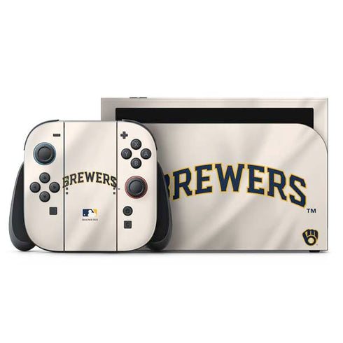 MLB Milwaukee Brewers Home Jersey Nintendo Skins