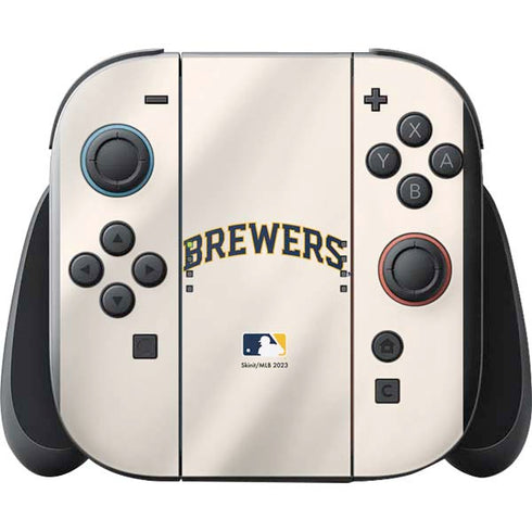 MLB Milwaukee Brewers Home Jersey Nintendo Switch 2 (2025) with Joy-Con Skin