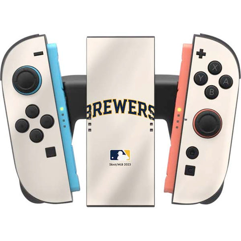 MLB Milwaukee Brewers Home Jersey Nintendo Switch 2 (2025) Joy-Con Controller Skin