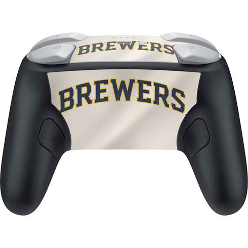 MLB Milwaukee Brewers Home Jersey Nintendo Switch 2 (2025) Pro Controller Skin
