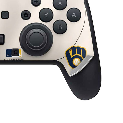 MLB Milwaukee Brewers Home Jersey Nintendo Switch 2 (2025) Pro Controller Skin