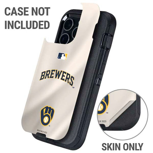 MLB Milwaukee Brewers Home Jersey Otterbox Defender iPhone Skin