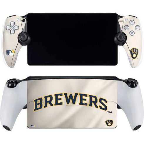 MLB Milwaukee Brewers Home Jersey PlayStation Portal Remote Player Skin