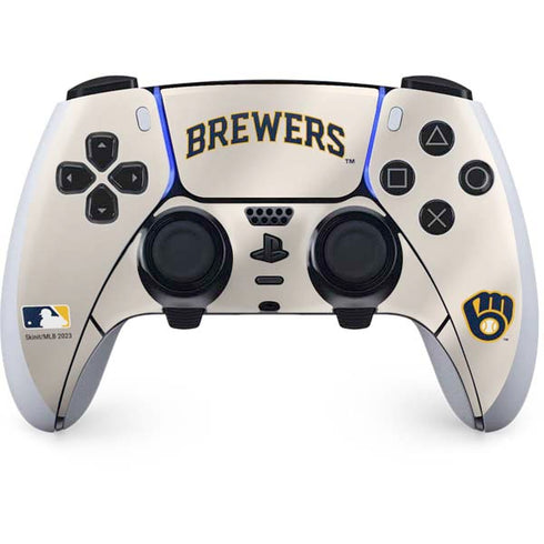 MLB Milwaukee Brewers Home Jersey PS5 DualSense Edge Pro Controller Skin