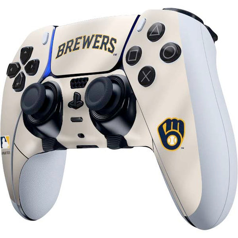 MLB Milwaukee Brewers Home Jersey PS5 DualSense Edge Pro Controller Skin