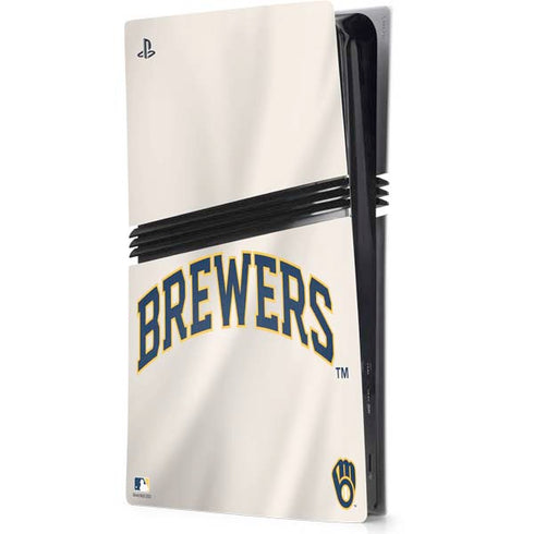 MLB Milwaukee Brewers Home Jersey PS5 Pro Console Skin